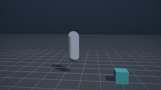 A kinematic character climbing a ramp